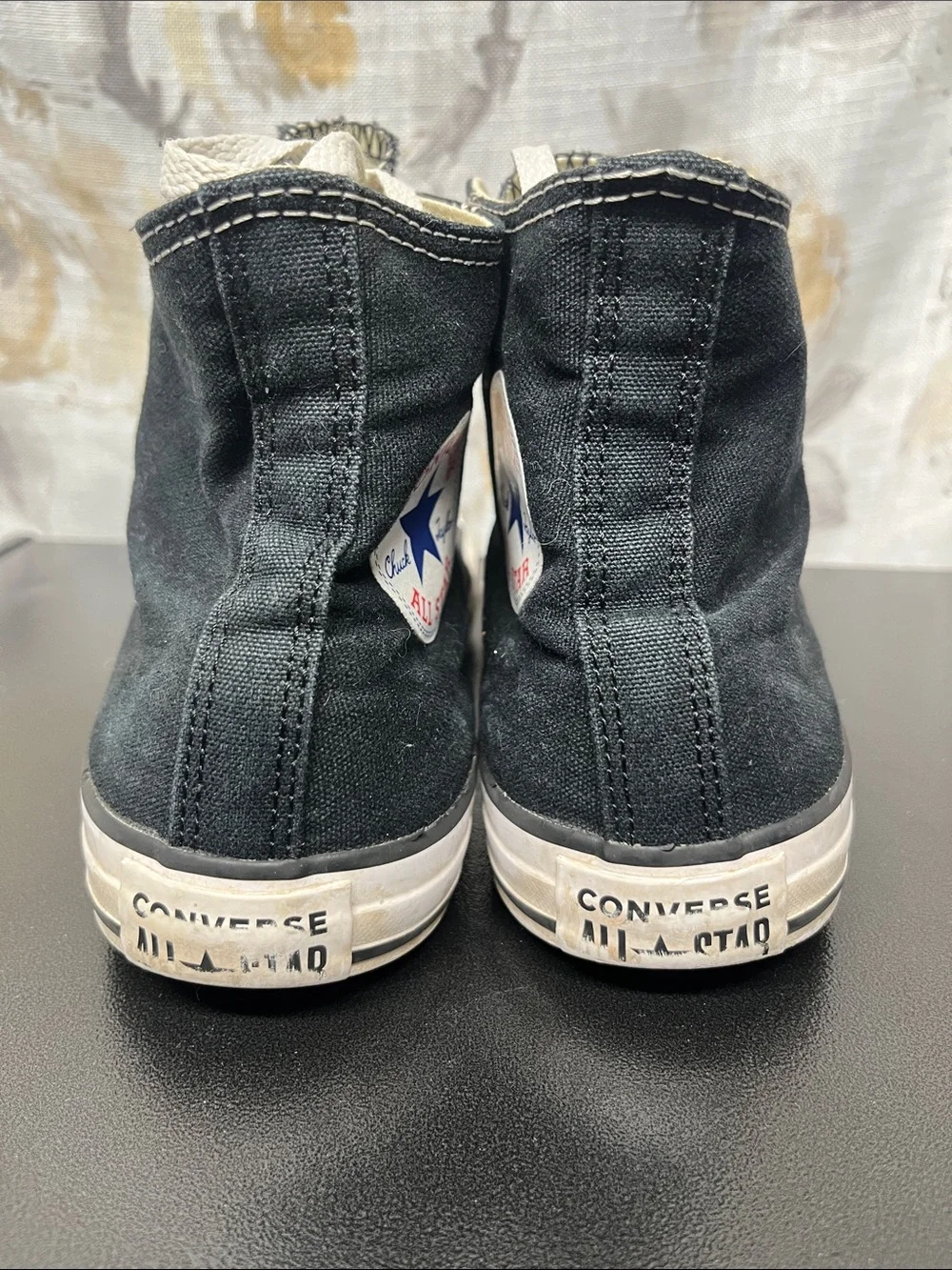 Converse Black and White High Top Sneakers - Picture 3 of 7